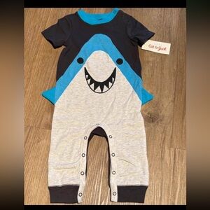 Cat & Jack Blue and Gray Baby Romper